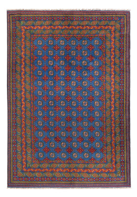 Tapis afghan - Filpa - 296 x 203 cm - bleu