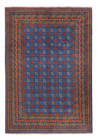 Tapis afghan - Filpa - 296 x 203 cm - bleu