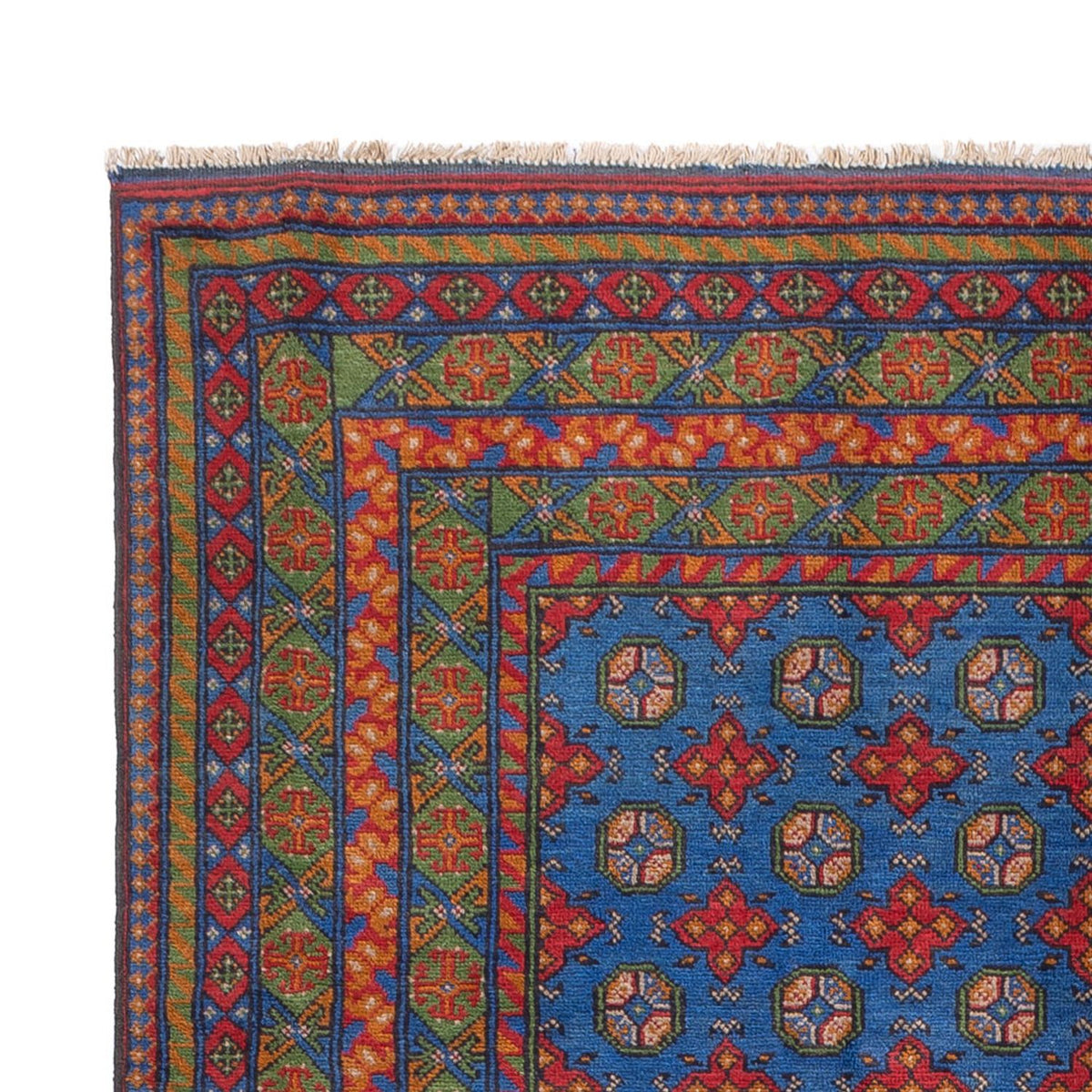 Tapis afghan - Filpa - 296 x 203 cm - bleu