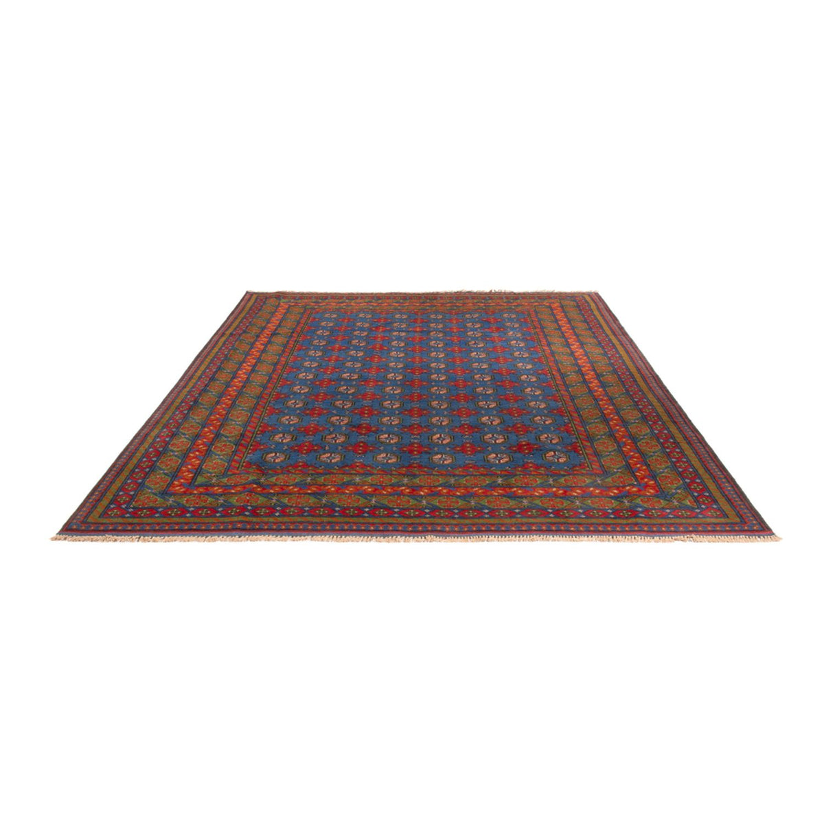 Tapis afghan - Filpa - 296 x 203 cm - bleu