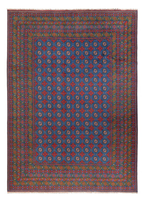 Tapis afghan - Filpa - 355 x 252 cm - bleu