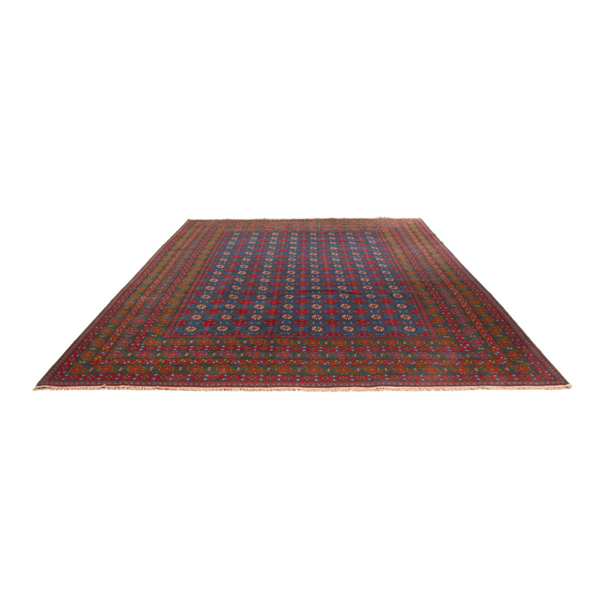 Tapis afghan - Filpa - 355 x 252 cm - bleu