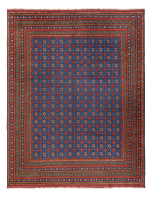 Tapis afghan - Filpa - 394 x 303 cm - bleu