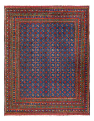 Tapis afghan - Filpa - 394 x 303 cm - bleu