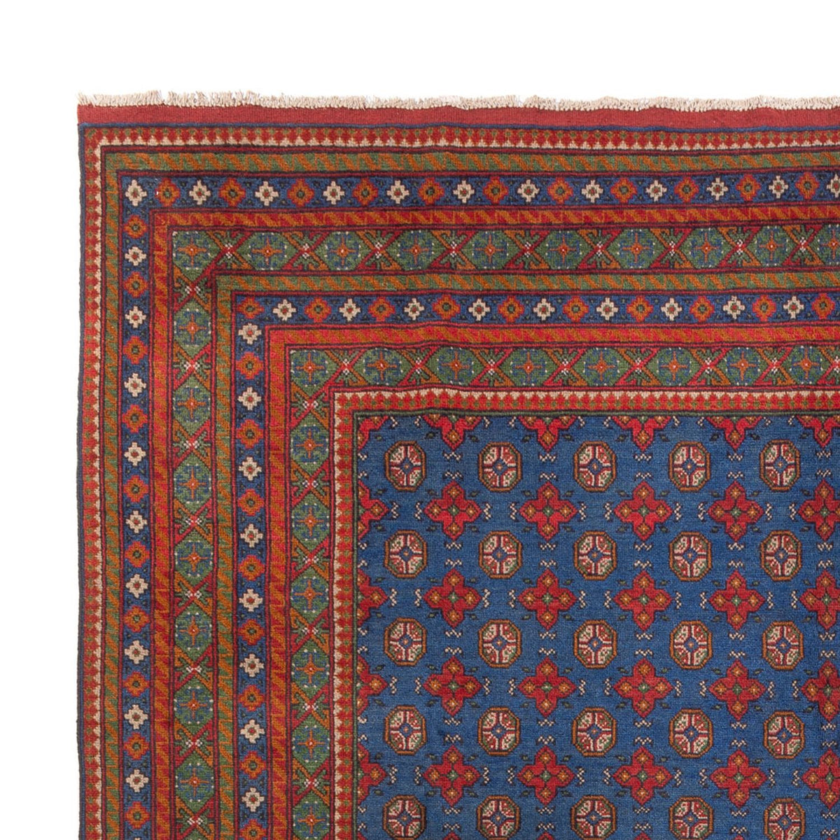 Tapis afghan - Filpa - 394 x 303 cm - bleu