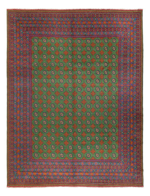 Tapis afghan - Filpa - 393 x 296 cm - vert