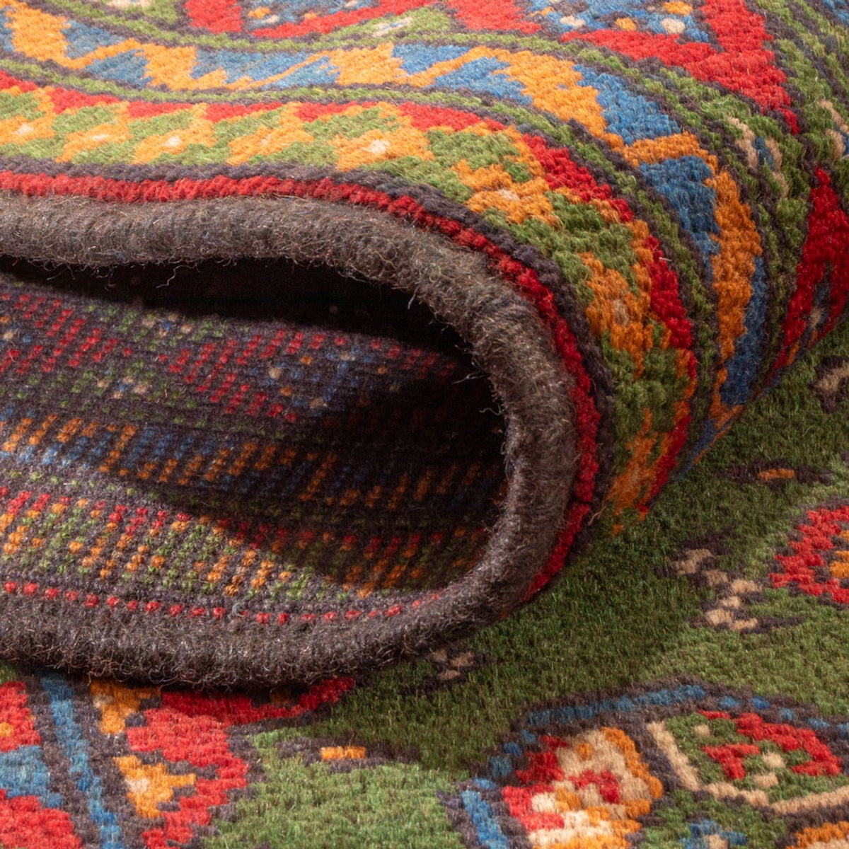 Tapis afghan - Filpa - 298 x 200 cm - vert