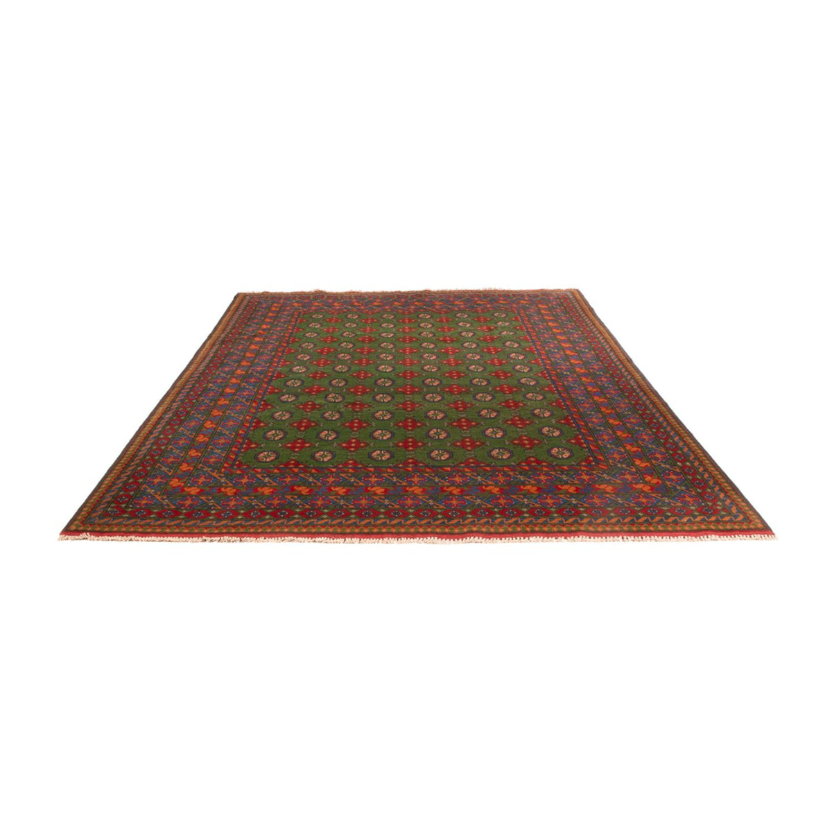 Tapis afghan - Filpa - 298 x 200 cm - vert