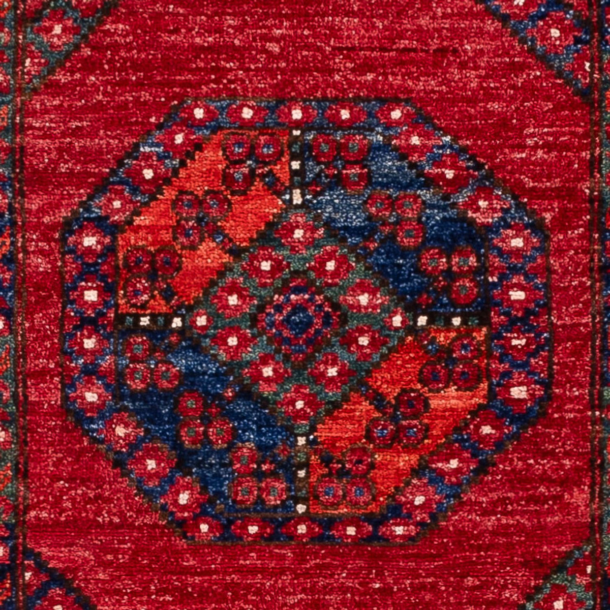 Tapis de couloir Tapis afghan - 216 x 87 cm - rouge
