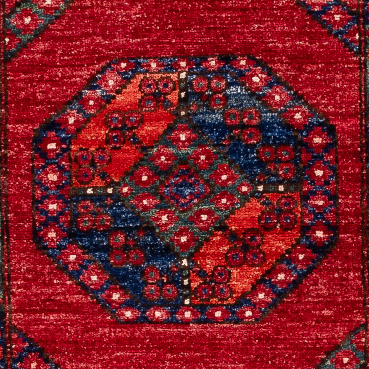 Tapis de couloir Tapis afghan - 220 x 87 cm - rouge