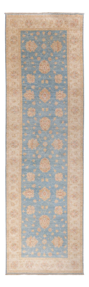 Tapis de couloir Tapis Ziegler - 396 x 121 cm - bleu clair