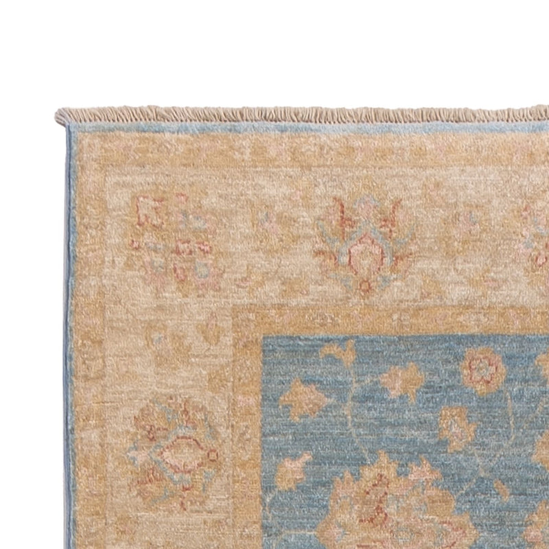 Tapis de couloir Tapis Ziegler - 396 x 121 cm - bleu clair