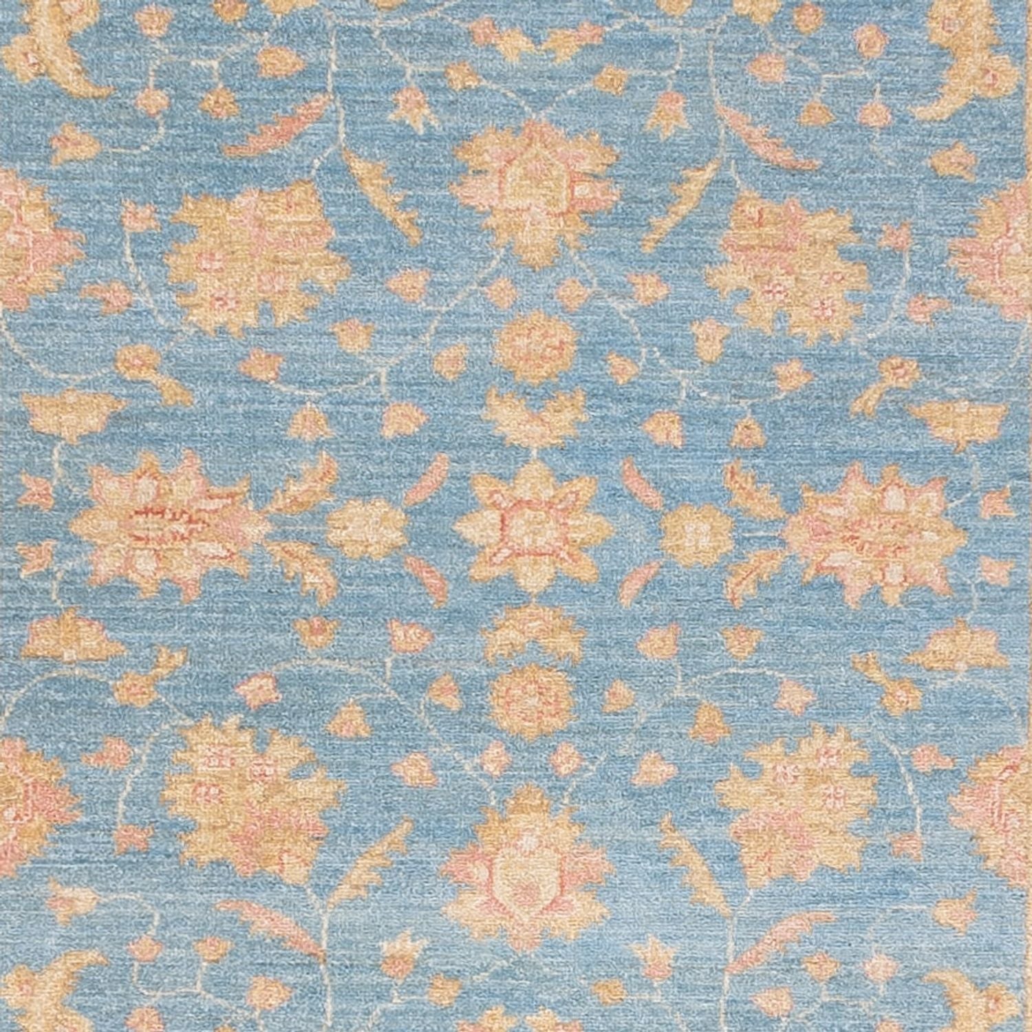 Tapis de couloir Tapis Ziegler - 332 x 119 cm - bleu clair