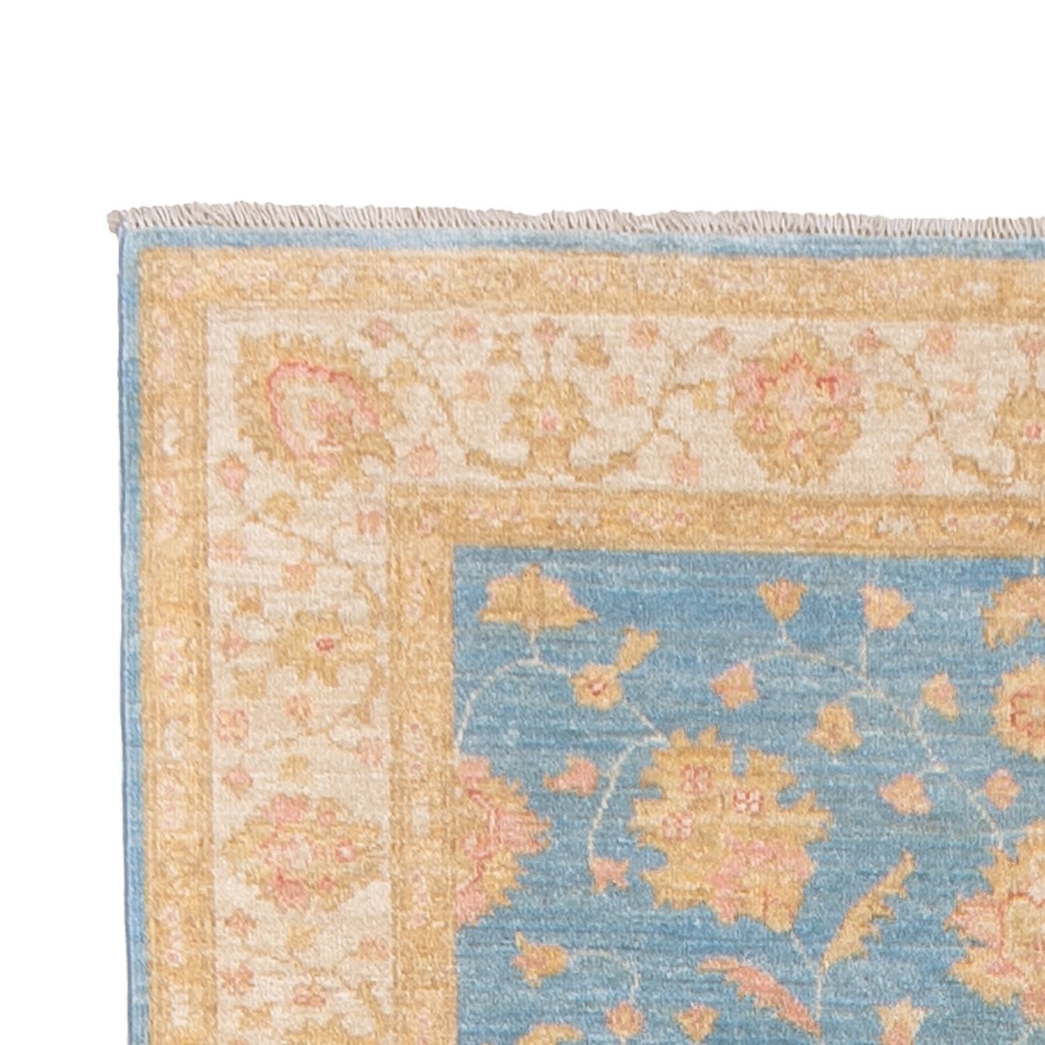 Tapis de couloir Tapis Ziegler - 332 x 119 cm - bleu clair