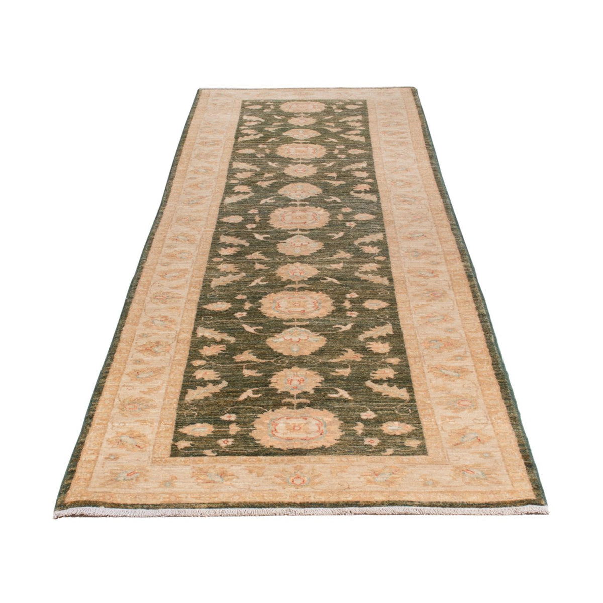 Tapis de couloir Tapis Ziegler - 295 x 83 cm - vert olive