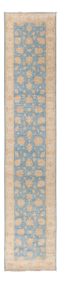 Tapis de couloir Tapis Ziegler - 394 x 82 cm - bleu clair