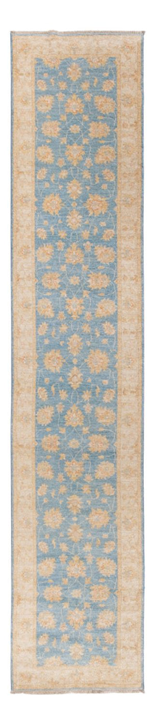 Tapis de couloir Tapis Ziegler - 394 x 82 cm - bleu clair