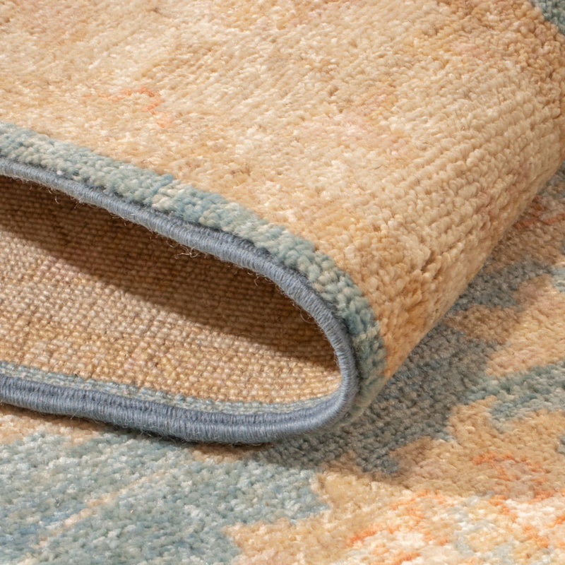 Tapis de couloir Tapis Ziegler - 394 x 82 cm - bleu clair