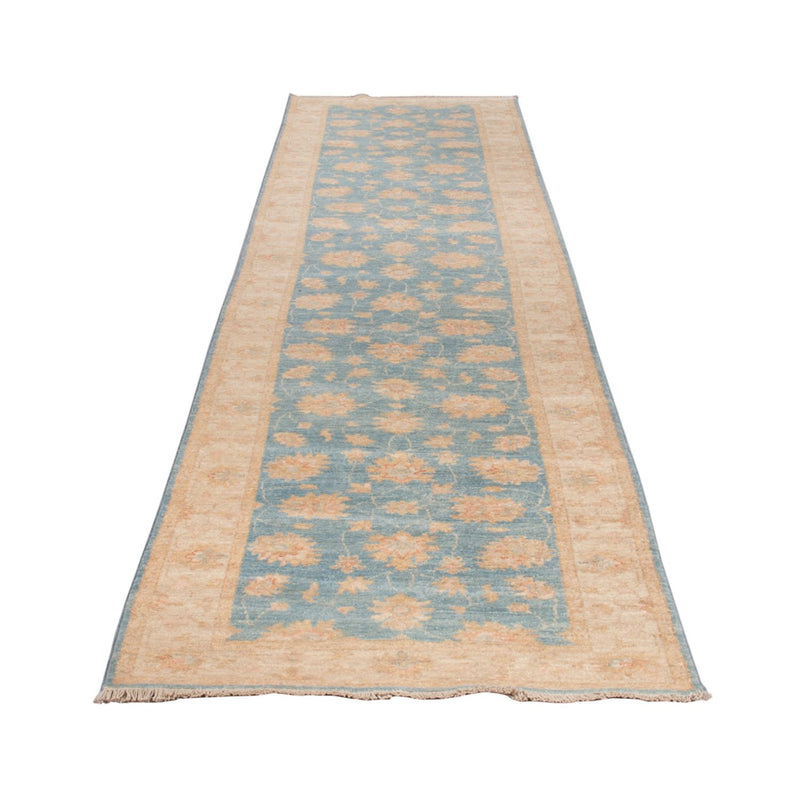 Tapis de couloir Tapis Ziegler - 394 x 82 cm - bleu clair