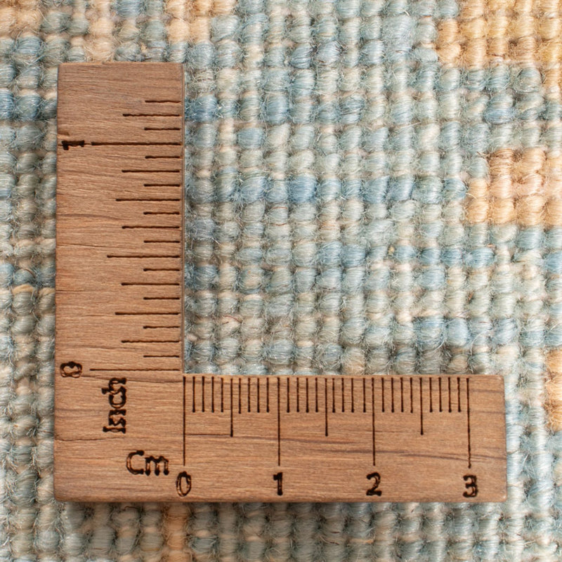 Tapis de couloir Tapis Ziegler - 394 x 82 cm - bleu clair