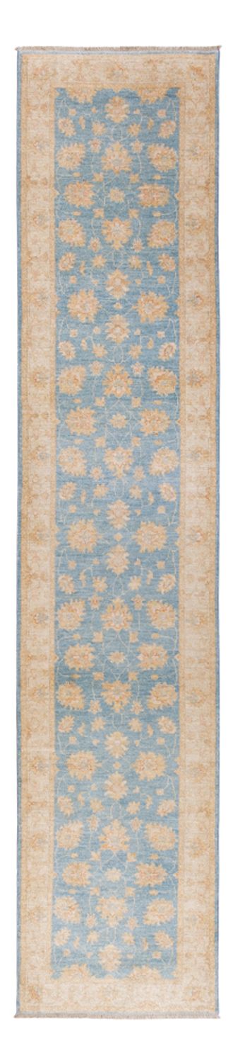 Tapis de couloir Tapis Ziegler - 393 x 81 cm - bleu clair