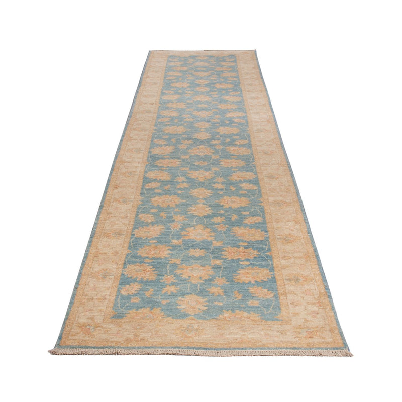 Tapis de couloir Tapis Ziegler - 393 x 81 cm - bleu clair