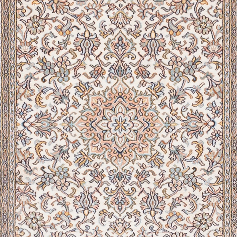Tapis de couloir Tapis en soie - Soie du Cachemire - 480 x 79 cm - beige foncé