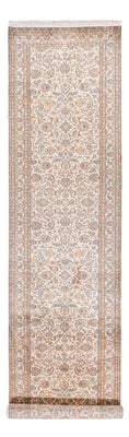 Tapis de couloir Tapis en soie - Soie du Cachemire - 447 x 98 cm - crème