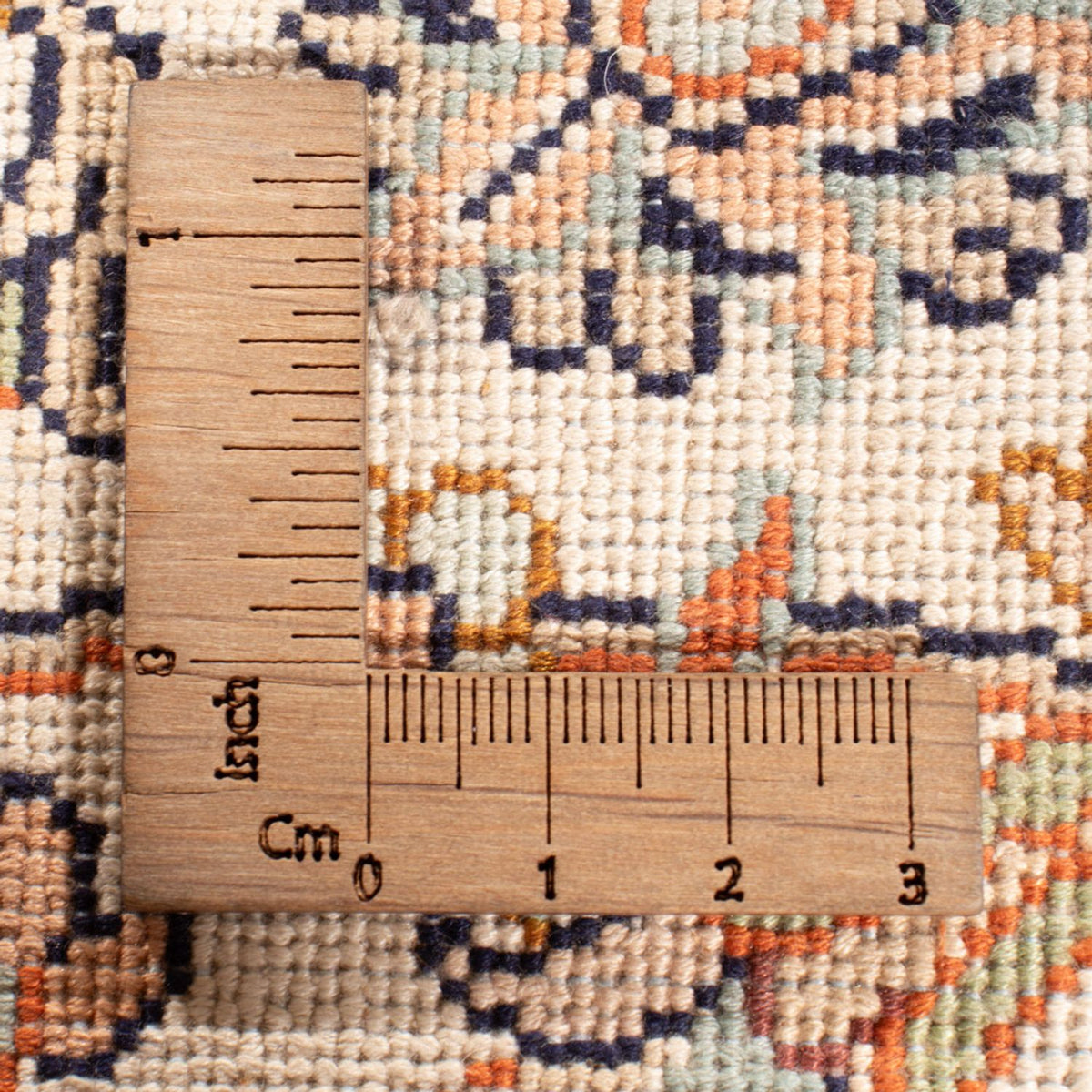 Tapis de couloir Tapis en soie - Soie du Cachemire - 447 x 98 cm - crème