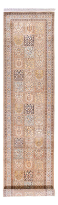 Tapis de couloir Tapis en soie - Soie du Cachemire - 452 x 97 cm - crème