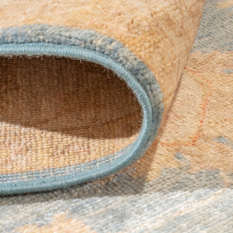 Tapis de couloir Tapis Ziegler - 412 x 154 cm - bleu clair