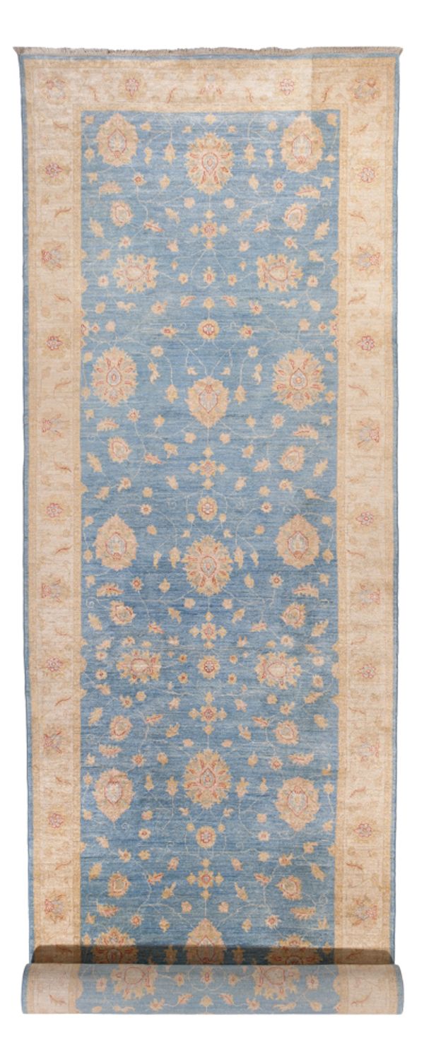 Tapis de couloir Tapis Ziegler - 485 x 143 cm - bleu clair