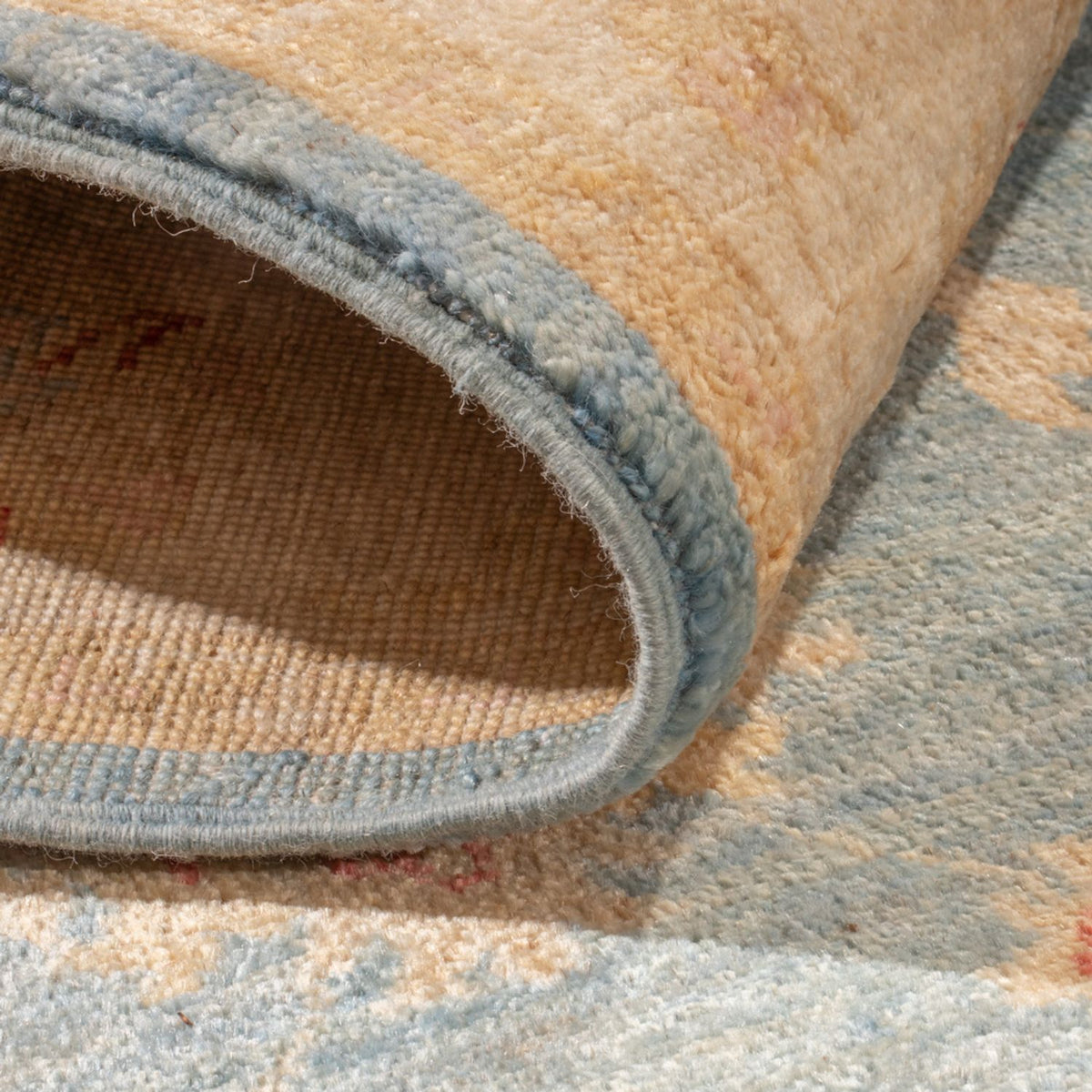 Tapis de couloir Tapis Ziegler - 485 x 143 cm - bleu clair