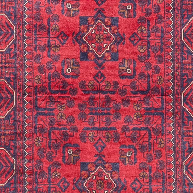 Tapis de couloir Tapis afghan - Kunduz - 945 x 78 cm - rouge