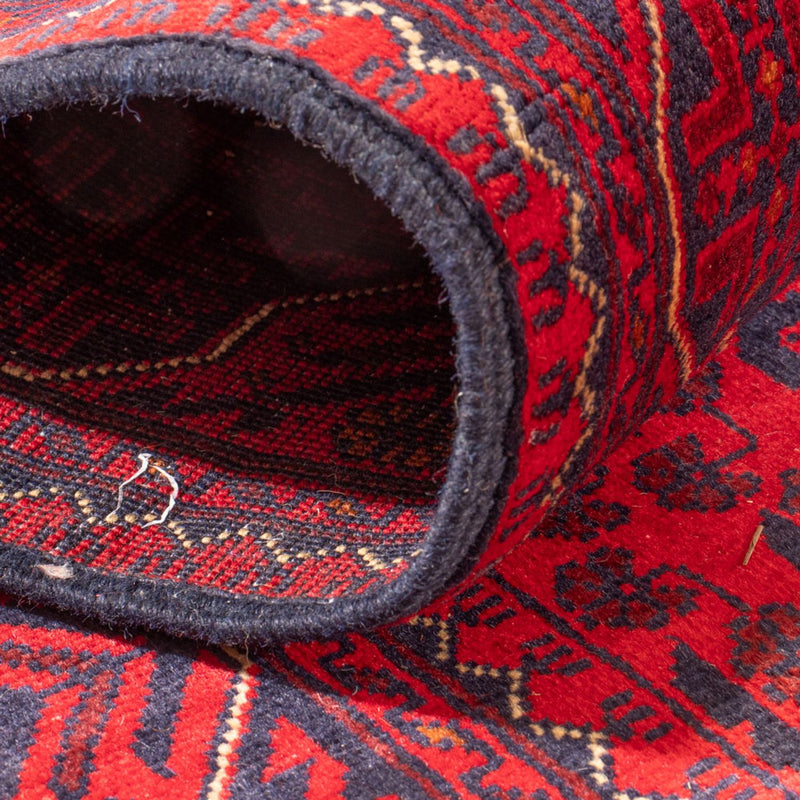 Tapis de couloir Tapis afghan - Kunduz - 945 x 78 cm - rouge