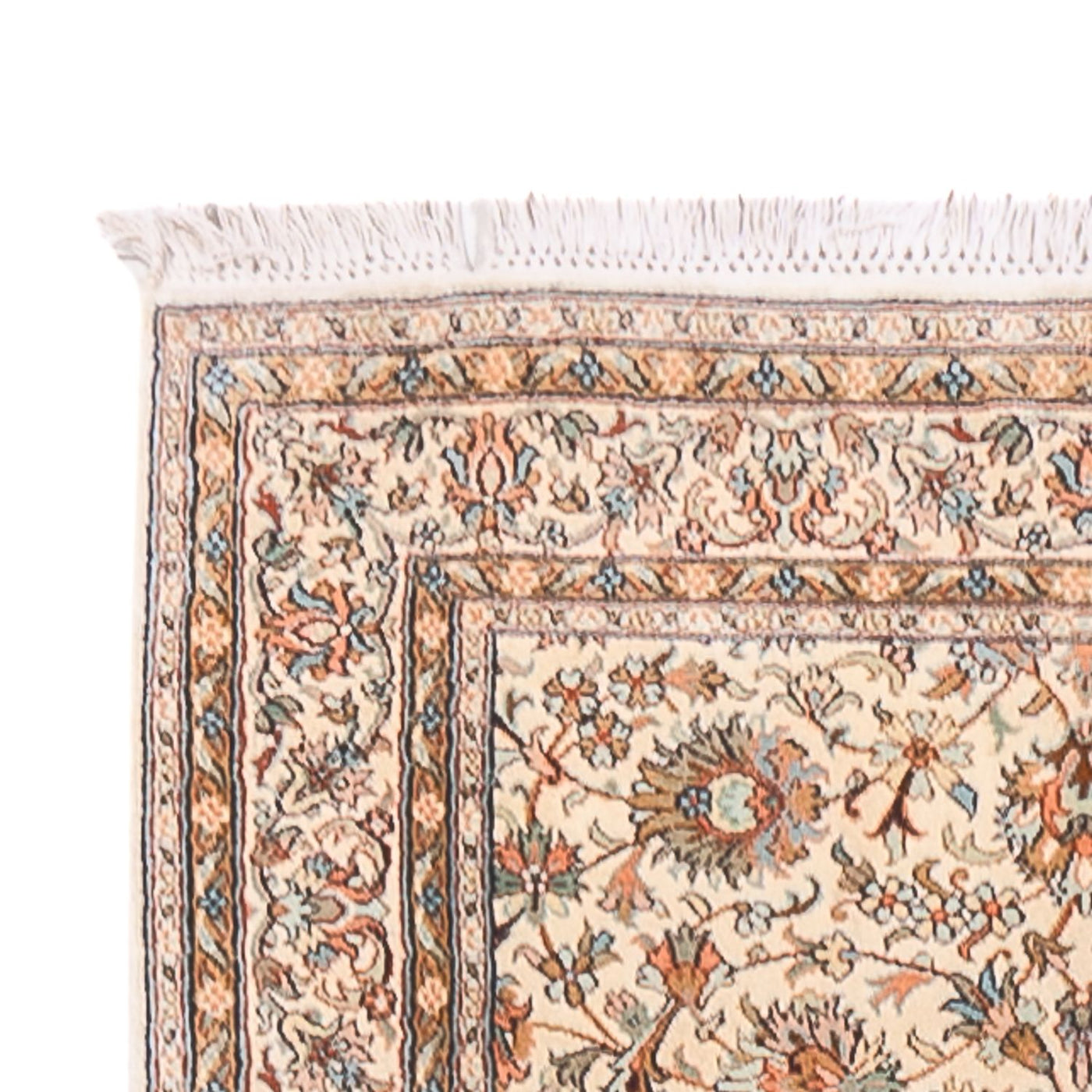 Tapis de couloir Tapis en soie - Soie du Cachemire - 444 x 94 cm - beige