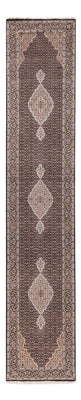 Tapis de couloir Tapis oriental - Tabriz - 406 x 82 cm - anthracite