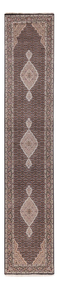 Tapis de couloir Tapis oriental - Tabriz - 406 x 82 cm - anthracite