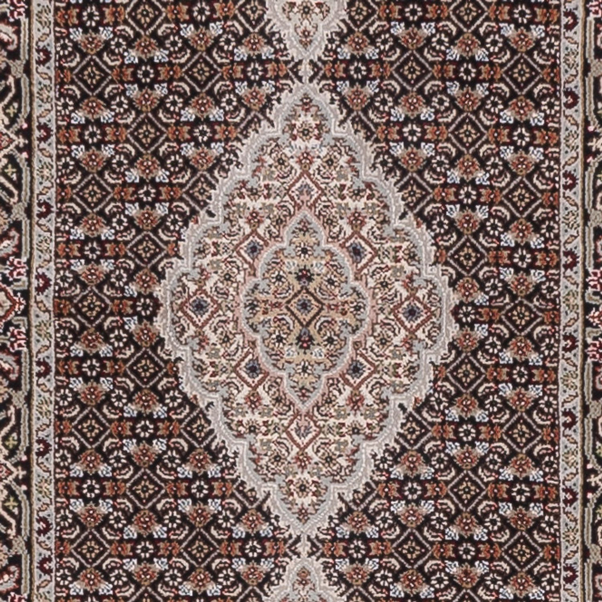 Tapis de couloir Tapis oriental - Tabriz - 406 x 82 cm - anthracite