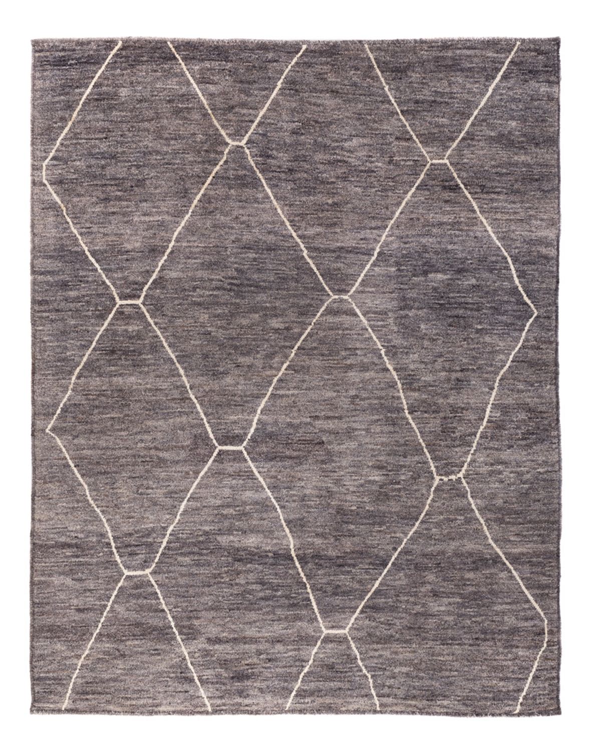 Tapis berbère - 194 x 158 cm - gris