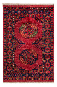 Tapis afghan - Kunduz - 148 x 100 cm - rouge