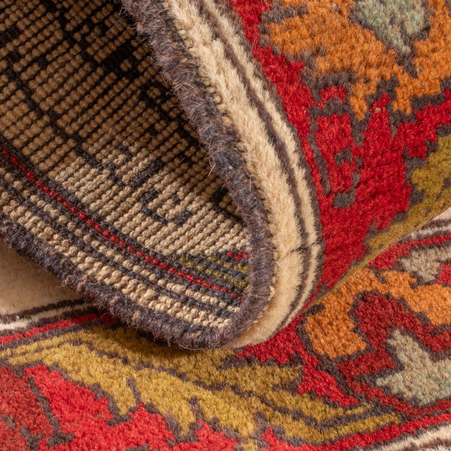 Tapis afghan - 104 x 71 cm - multicolore