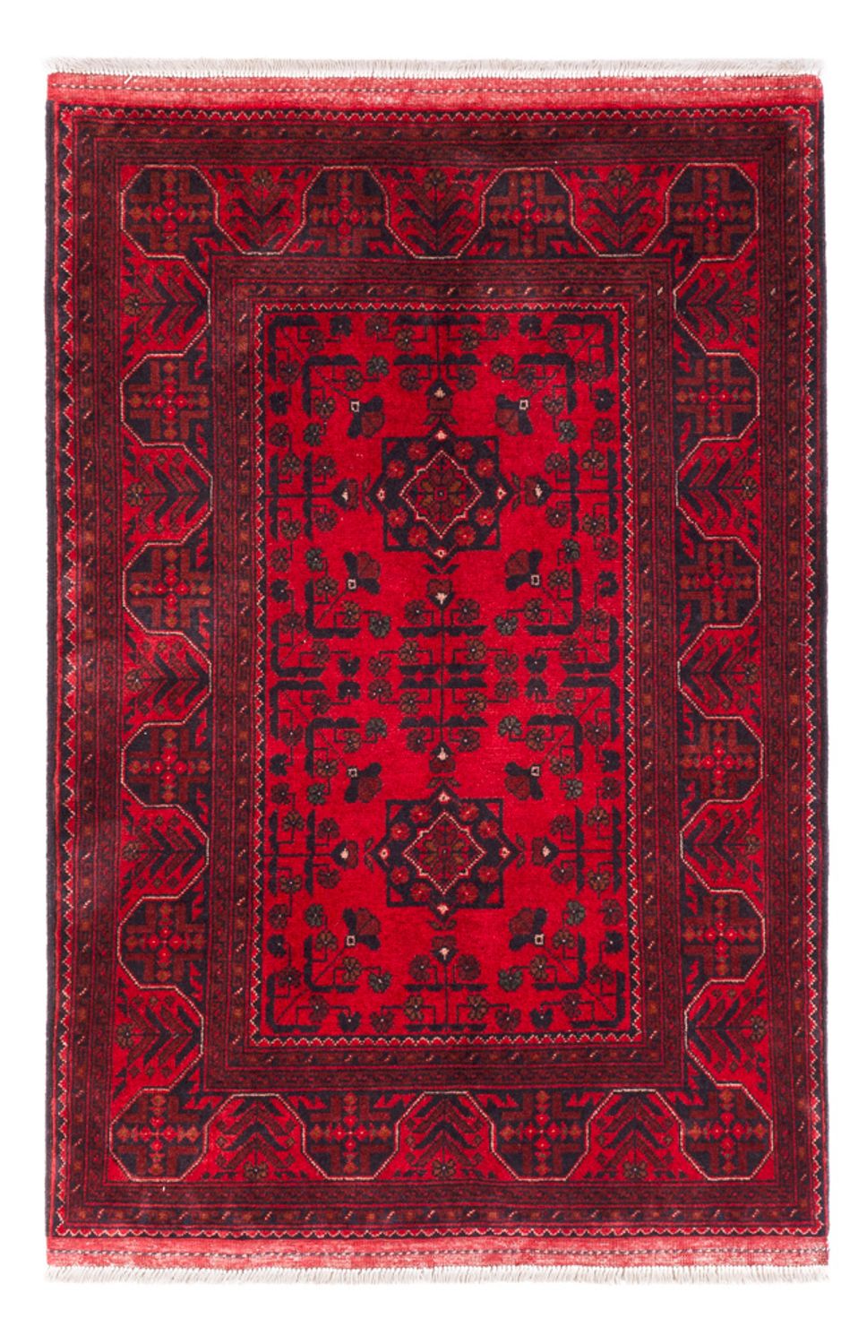 Tapis afghan - Kunduz - 150 x 98 cm - rouge