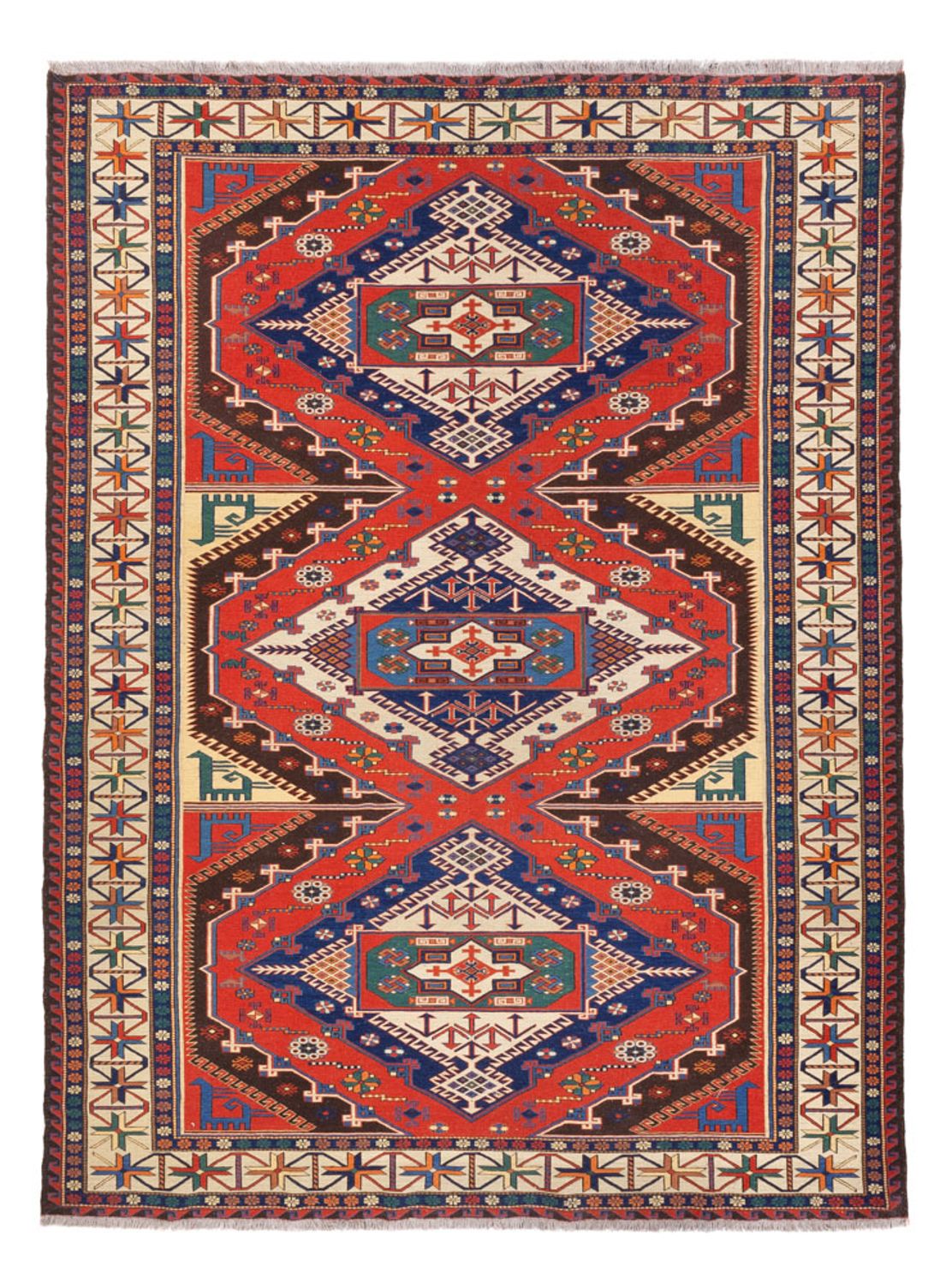 Tapis Kelim - Oriental - Soumak - 272 x 204 cm - rouille