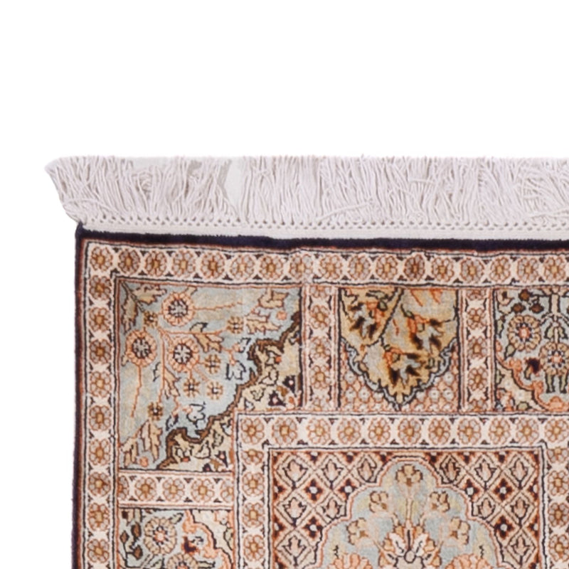 Tapis de couloir Tapis en soie - Soie du Cachemire - 259 x 79 cm - beige foncé