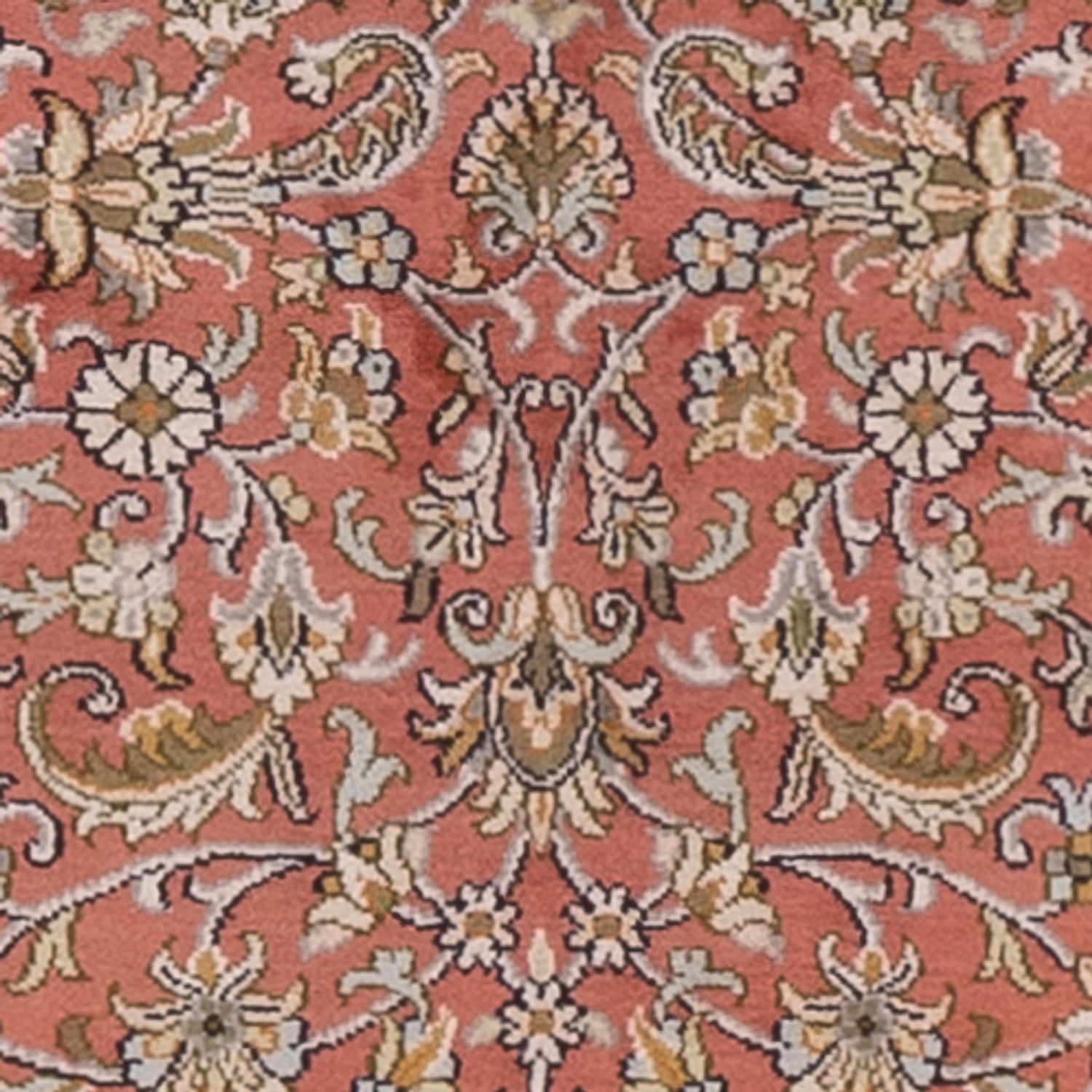 Tapis de couloir Tapis en soie - Soie du Cachemire - 188 x 78 cm - rouge clair