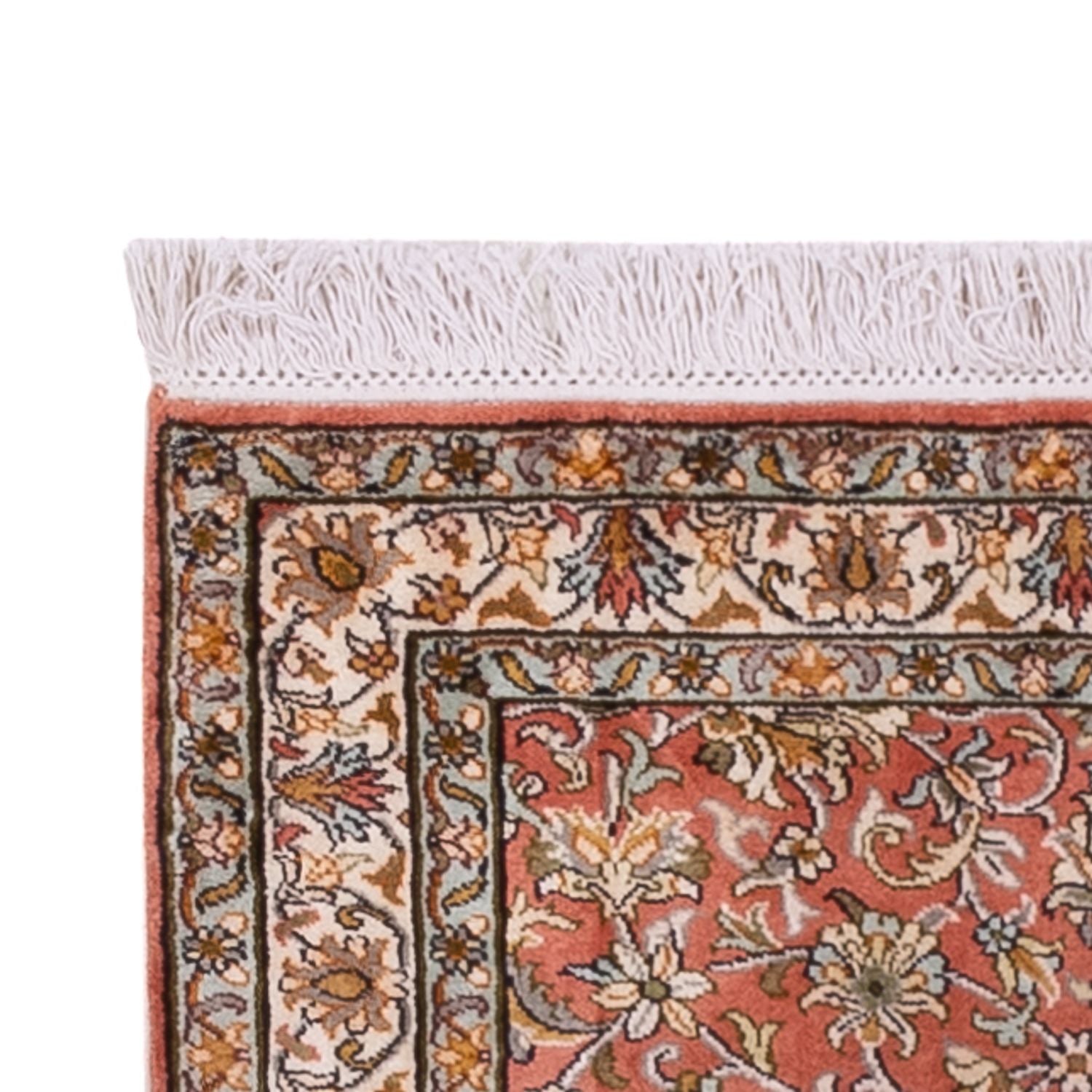 Tapis de couloir Tapis en soie - Soie du Cachemire - 188 x 78 cm - rouge clair