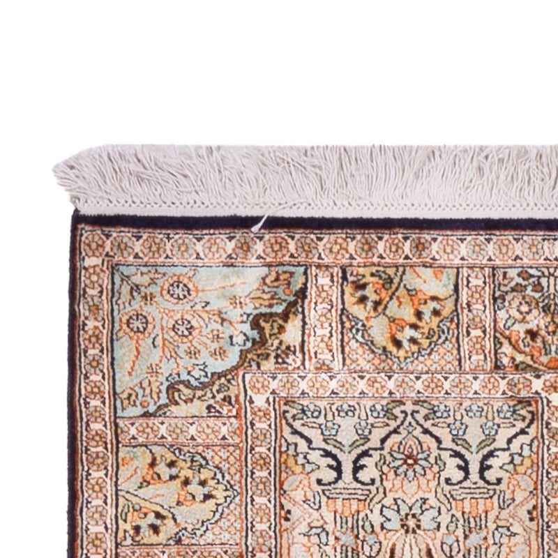 Tapis de couloir Tapis en soie - Soie du Cachemire - 243 x 80 cm - beige foncé