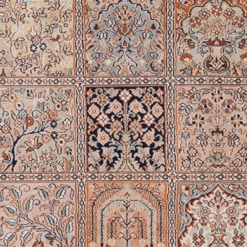 Tapis de couloir Tapis en soie - Soie du Cachemire - 305 x 81 cm - beige foncé