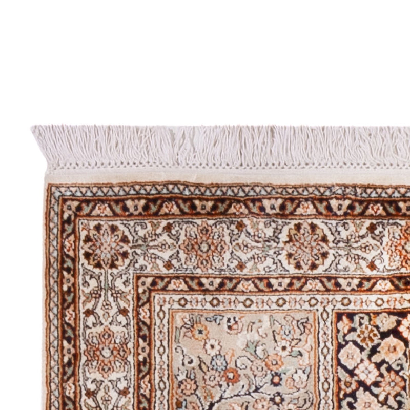 Tapis de couloir Tapis en soie - Soie du Cachemire - 305 x 81 cm - beige foncé